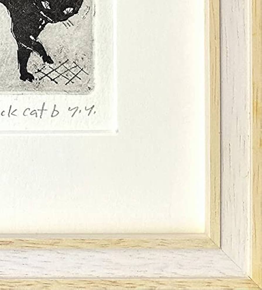 Amazon.co.jp: 山岡康子『Black cat』銅版画（エッチング