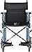 NOVA Medical Products Lightweight Transport Chair with Removable & Flip Up Arms for Easy Transfer, Anti-Tippers Included, Blue
