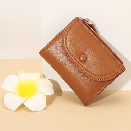 Modern Zippers Closure Card Case for Women Compact Size Practical PU Leather Fashion Accessory Elegant Compact Card Holder (Green)4