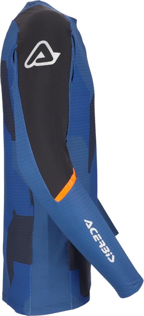 Acerbis X-Duro 3.0 Winter Maglia da motocross, blu/arancione, S