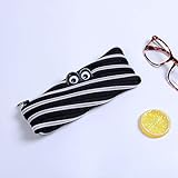 VIDOO Estudiante Pluma Bolsa Lindo Lápiz Caso con Una Cremallera Extraíble Escuela Estudiante Papelería Suministros Niños Regalo Bolsa De Lápiz- Plata