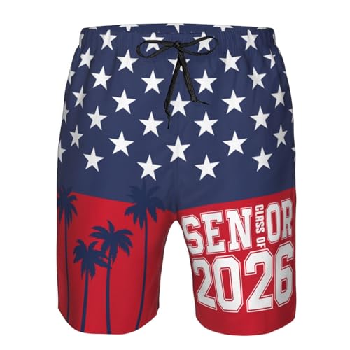 Senior 2026 Swim Trunks Class 2026 Graduation Congrats Men's Novelty Beach Shorts4