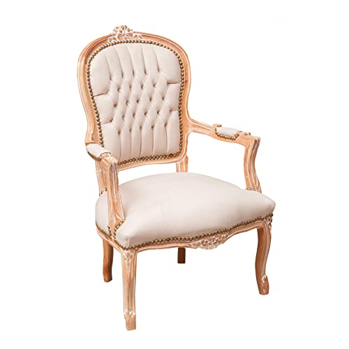 Stile barocco elegante: La sedia imbottita presenta un raffinato design in stile barocco che aggiunge un tocco di eleganza e sofisticazione all'ambiente circostante. I dettagli ornamentali e le curve sinuose conferiscono un carattere distintivo e sontuoso.