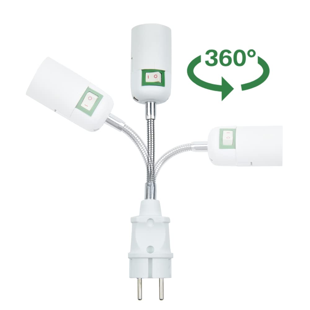 Adattatore Portalampada E27 A Presa UE - Convertitore Per Lampade - Foto 11