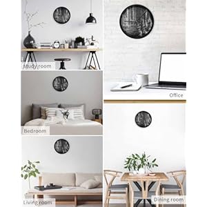 Grey Forest Round Wall Clocks Battery Operated, Mysterious Primitive Forest Pine Tree Ticking Wall Clock, Wall Clock for Living Room/Bedroom/Kitchen/Office/Decor 10 Inch Grey Forest Round Wall Clocks Battery Operated Mysterious Primitive Forest Pine Tree Ticking Wall Clock Wall Clock for Living RoomBedroomKitchenOfficeDecor 10 Inch