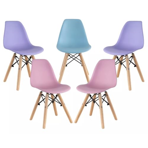 La mejor comparación de Sillas de Plastico para Niños - los más vendidos. 42 BABY GAON Paquete de 5 Sillas Infantiles Diseño Eames Muebles Contemporaneos para Niños Pequeños en Etapa Preescolar Ideal para Casa Ludoteca Escuela
