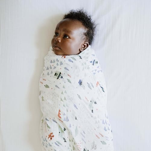 Image of Little Unicorn Deluxe Swaddle | Single | 100% Rayon Muslin from Bamboo | Super Soft | Newborns and Infants | Large 47 inch x 47 inch | Machine Washable (Dragon Days)