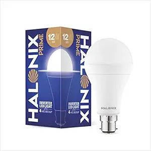 Halonix Prime 12W B22D Inverter Rechargebale Emergency Led Bulb (Pack of 1, White)