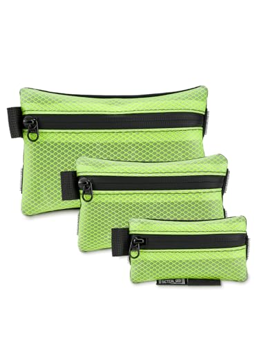 TACTICAL GEEK Storage A5 EDC Storage Pouch Set, Multi-Purpose Molle EDC Gadget Pouch, Multi-Functional Utility Small Tool Pocket,Organiser Divider Small Pouch Organizer for Daily Carry (Lime Green)