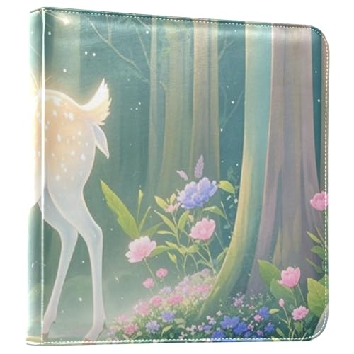 Photo Album 4x6, 5x7,6x8,Artificial Leather Photo Albums with 20 Detachable Sheets Deer Design for Family Wedding,Multi 10