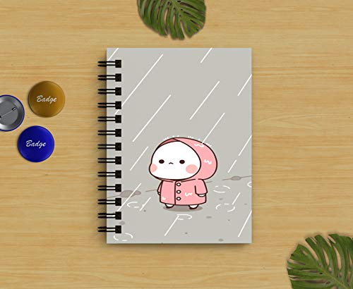 Image of DI-KRAFT Handcrafted Hard Cover Unruled Paper Wiro Bound Printed Journal Diary Notebooks for Girls and Boys Spiral Wire Binding Memo Notepads Notebook Planner (160 Pages A5)