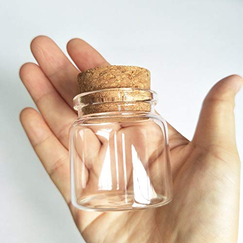 Luzen 0057(2) 2Pcs 50Ml Empty Clear Glass Bottles Vials Jars thumb #3