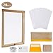 Produktbild Siebdruck-Starter-Set, 19 Stück, mit 25,4 x 35,6 cm Holz-Seidendruck-Rahmen, Siebdruck-Rakel, Weißes Mesh, wasserdichte Inkjet Transparenzfolie und Maskenband