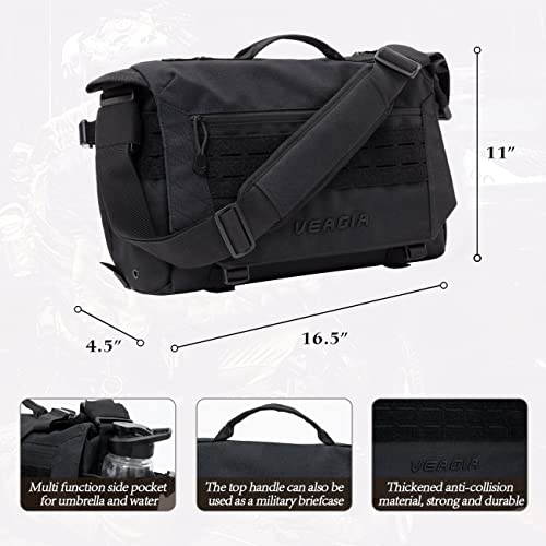 VEAGIA Messenger bag Laptop bag Briefcase Molle system Tactical style Detachable shoulder strap Shoulder Bags