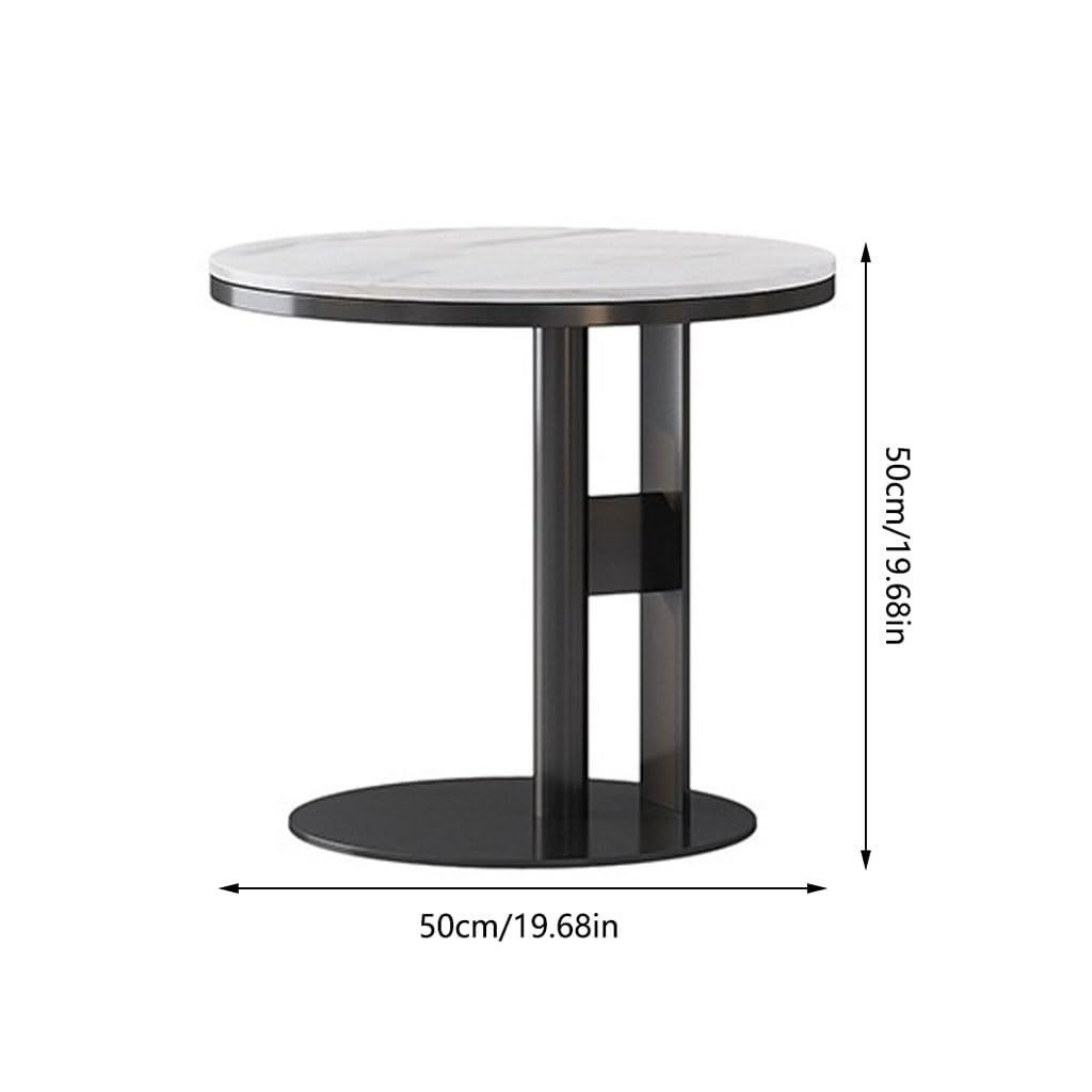 eexbz Sofa Modern Simple Rock Slab Coffee Table Iron Bedside Cabinet Small Coffee Table Nordic Simple Living Room Round Side Table Sofas for Living Room