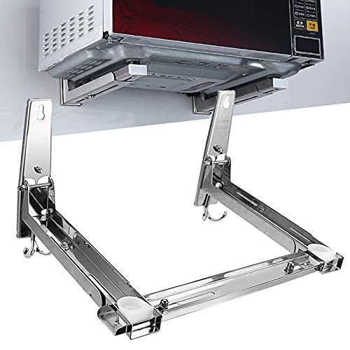 Fetcoi 22X22X29,5CM Teleskopische Edelstahl Mikrowellenhalterung Mikrowellenhalter Wandhalter Regal Bis, Parallel… – Bild 8