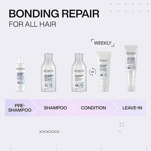 Redken Pflegendes Haarshampoo mit intensivem Schutz vor Farbverlust, Konzentrierte All-In-One Formel, Acidic Bonding Concentrate Shampoo, 1 x 300 ml