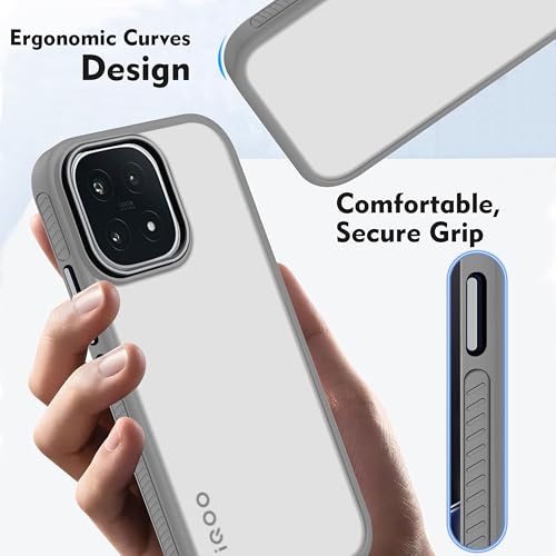 Image of V-TAN Back Cover for IQOO NEO 10R Compatible Case, Matte Finish Transparent Case, TPU, Camera Protective Shockproof Cover (Grey)
