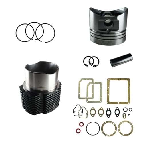 OTTIMI MATERIALI: Ogni singolo elemento presente in questo kit, dal cilindro e pistone alla completa serie di guarnizioni, è stato attentamente selezionato per garantire la massima qualità e durata nel tempo. Grazie a questa attenzione ai dettagli e alla qualità dei componenti, puoi contare su un prodotto che soddisfa gli standard più elevati e che assicura un funzionamento stabile e affidabile del tuo motore Lombardini 6LD 400 nel lungo termine.
