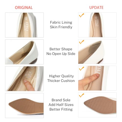 Image of MUSSHOE Black Flats for Women Pointed Toe-Comfortable Business Casual Work Shoes, Dressy Suede Slip On with Memory Foam for Office, Teacher & Standing All Day