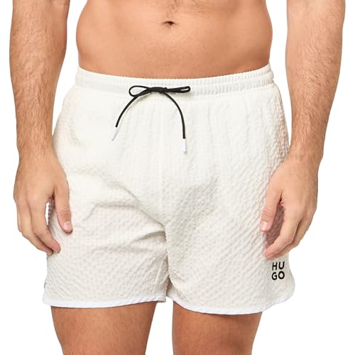 HUGO Men's Chaffle Waffle Swim Trunks