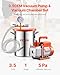 VEVOR 3 Gallon Vacuum Chamber and 3.5 CFM Pump Kit, Stainless Steel Chamber, Single Stage Vacuum Pump Degassing Chamber Kit, with Acrylic Lid, Oil, 4.92 ft Hose, for Degassing Resin Silicone Epoxies