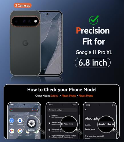 Image of FNTCASE for Google 11 Pro XL Case Clear Magnetic with Screen Protector | Compatible with Magsafe, Anti Yellowing Phone Cases, Slim, Rugged Shockproof Protective, Transparent Cell Cover