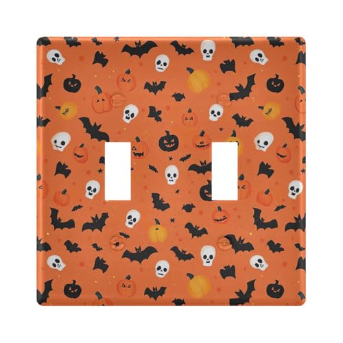 UMIRIKO Halloween Ghosts Bats Light Switch Cover Plate Covers Decorative Double Toggle Home Decor 202b7186