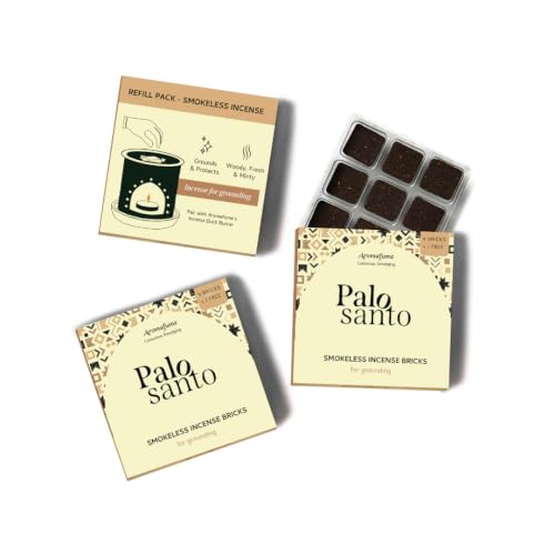 Image of Palo Santo Incense Bricks (3 x 9 Bricks) by Aromafume | Ideal for Deepened Spirituality, Meditation & Rituals | Made Using Pure Peruvian Palo Santo | Low Smoke, Non-Toxic Incense Bricks | Refill Pack