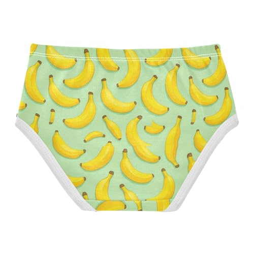 Joisal Yellow Cartoon Bananas Light Green Toddler Girls Underwear 2t Cotton Little Girl Panties Funny Briefs Girls Undies2