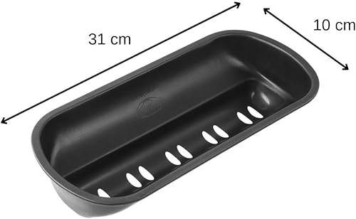 Miniatura 3 de Dr. Oetker Tradition 31cm antiadherente Bakeware Stollen molde, color negro