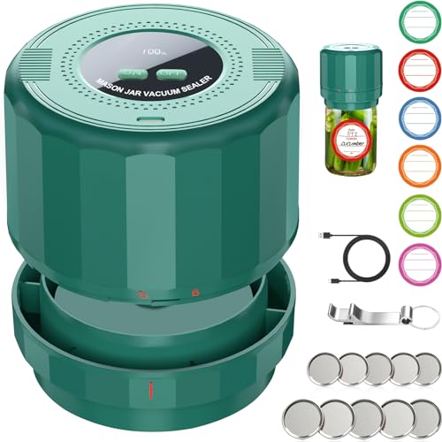 UNIVER M11 Electric Mason Jar Vacuum Sealer Kit - Vacuum Sealer for Wide & Regular Mouth Canning Jars