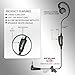 Klein Electronics Curl 1-Wire PTT Earpiece for Sonim XP3 Phones, Swivels for Left or Right Ear, in-Line PTT Button, & Noise Reducing Microphone, 3.5mm Earpiece for Sonim Phone