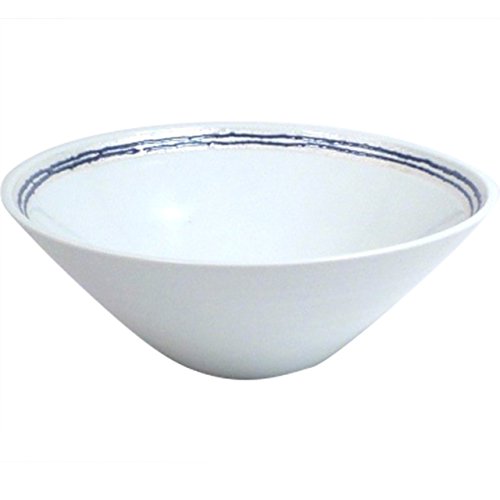 Amazon.co.jp: 中鉢 食器 : 有田焼 コバルト線たたきラスター 7寸反鉢