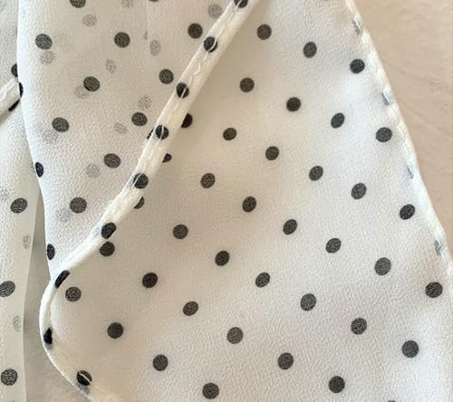 Womens Chiffon Scarf Polka Dot Headscarf Long Fashion Scarf Versatile Neck Wrap Trendy Accessories for Hair Neck Summer 2025