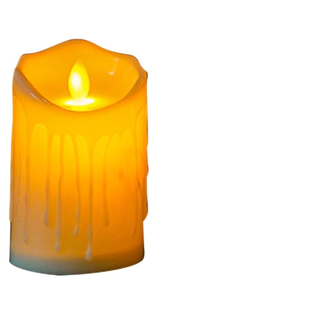 TANGSIYANG Led Candles LED Candles Light Flameless Flickering Tealight Candle Lamp Decorative Decoration(5.0x9.0cm)