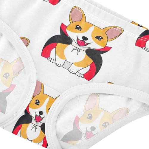 Cute Dogs White Toddler Underwear Floral 2t Cotton Panties for Girl Funny Briefs Kids Undies4