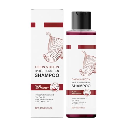 Champu Cebollas Biotina, 100g Biotina Capilar Crecimiento Champús, Hidratación Limpieza Cebollas Romero Champú Crecimiento Capilar, Anticaída Nutrición Fortalecimiento Onion Romero Capilars Champús