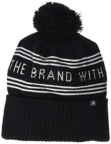 adidas Youth Kids-Boy's/Girl's Bantam Graphic Ballie Beanie, Black/White, ONE SIZE