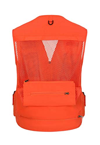 Hbufnha Hunting Vest Blaze Orange Hunter Safety Vest With Multi Pocket For Fishing Travel Photo 02-Or-M thumb #4