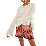 Waschen Pflege: Einfach bei 30°C im Waschmaschine waschen – ohne besondere Pflegeaufwendungen. Der Stoff behält seine Form und Weichheit auch nach mehreren Wäschen, so bleibt dieser pullover lange wie neu.