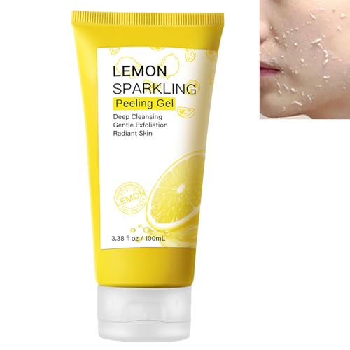 KOAHDE Gel Exfoliante Natural,Exfoliante Suave Para Todos,Exfoliante Facial En Gel,Gel Exfoliante Removedor Piel,Gel Exfoliante Para El Rostro,Gel Exfoliante De Limón Natural,Gel Exfoliante Iluminador