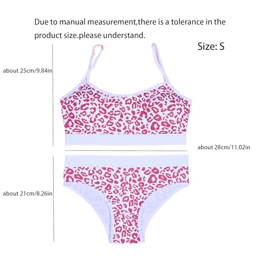 Girls' Cotton Panties Soft Underwear, Cotton Bralette Briefs Set Elastic, Girls’ Seamless Underwear Set4