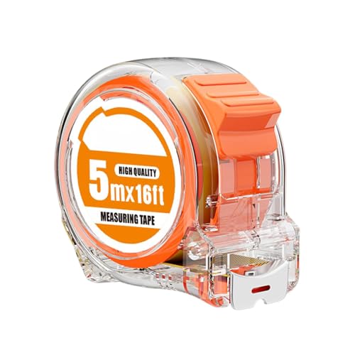 BinZyronic メジャーテープ 16フィート 鋼製 ハイビジョン印刷 マット加工 測定工具 建築 電気工事 インチ メートル法 対応