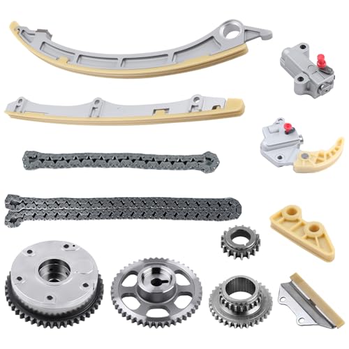 Autoexact 14510R40A01 Engine Timing Chain Kit w/Camshaft Adjuster & VVT Gear Timing Chain Set Replacement Part Fit for 2008-2015 2.4L Honda Accord Civic Crosstour CR-V Acura TSX ILX
