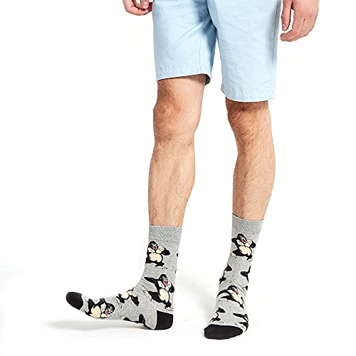 Wecibor Men's Funny Animal Patterned Casual Dress Cool Combed Cotton Crew Socks 12 Packs #TOP2