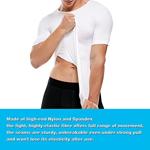 Kocles GYHDC15 Men'S Slimming Body Shaper Vest Undershirt Abs Abdomen Slim Tank Top White thumb #6