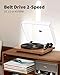 SeeYing Turntable Vinyl Record Player Support Bluetooth Output Phono/Line Switch Pitch Control with Pre-Installed Counterweight & Magnetic Cartridge, Belt Drive 2 Speed