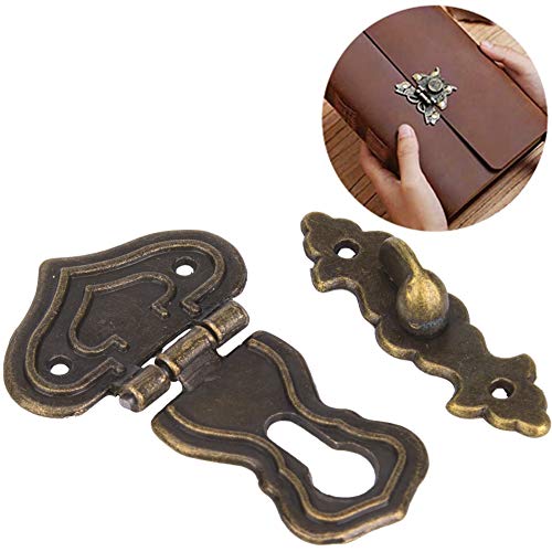 SOCOCO ボックス掛け金ラッチ アンティーク 10個 ボックス掛け金ラッチ アンティーク真鍮ロック 装飾ヴィンテージ掛け金 木箱用ネジ付き ジュエリーケース