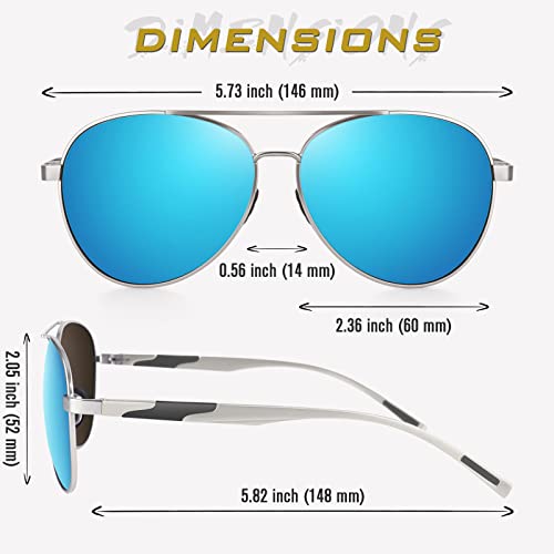 Image of GQUEEN Classic Pilot Polarized Sunglasses Men Women Retro Shades UV400 MOS1